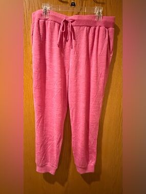 Mud Pie Rose Pink Ribbed Lounge Pants